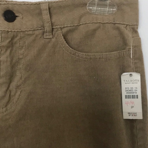 Talbots Corduroy Tan Pants - Picture 2 of 8